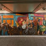 Mural en la estación de metro de Time Sq 42st, New York City